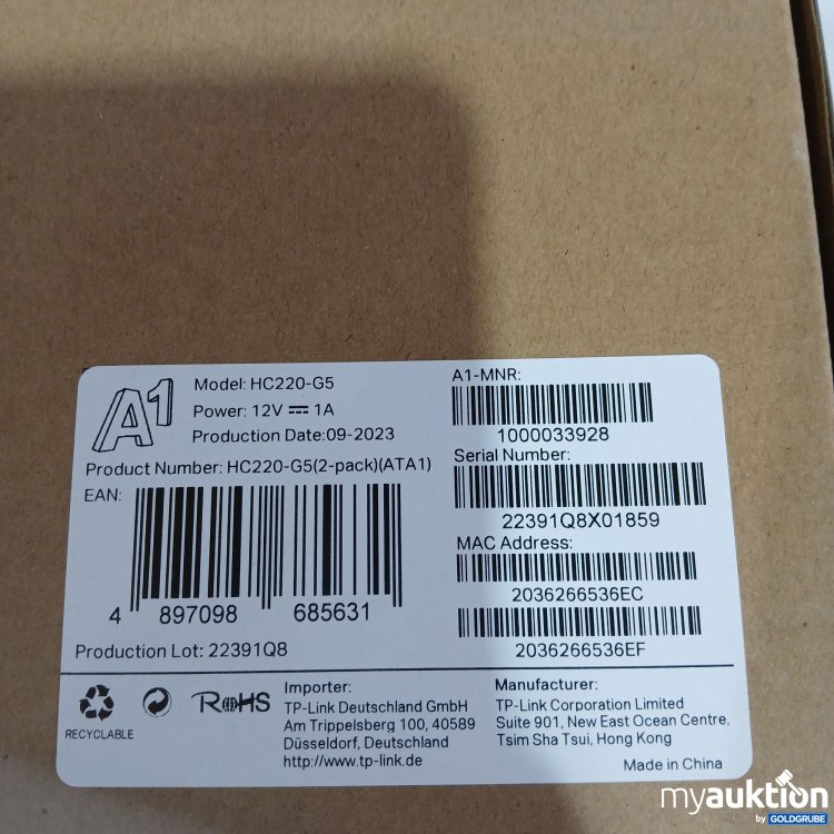 Artikel Nr. 811506: A1 Mesh WLAN Set TP-Link HC220-G5