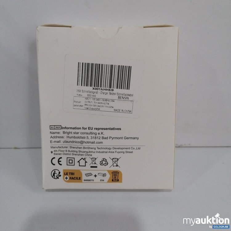 Artikel Nr. 827506 Artikel Nr. 827506: 25W USB-C Charger Schnellladegerät