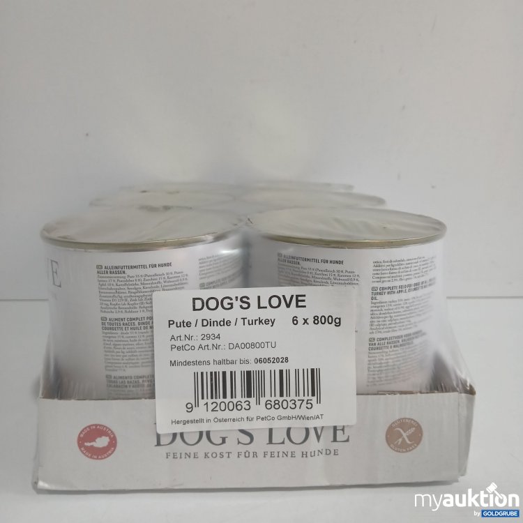 Artikel Nr. 852506: Dogs Love Hundefutter Pute 6x800g