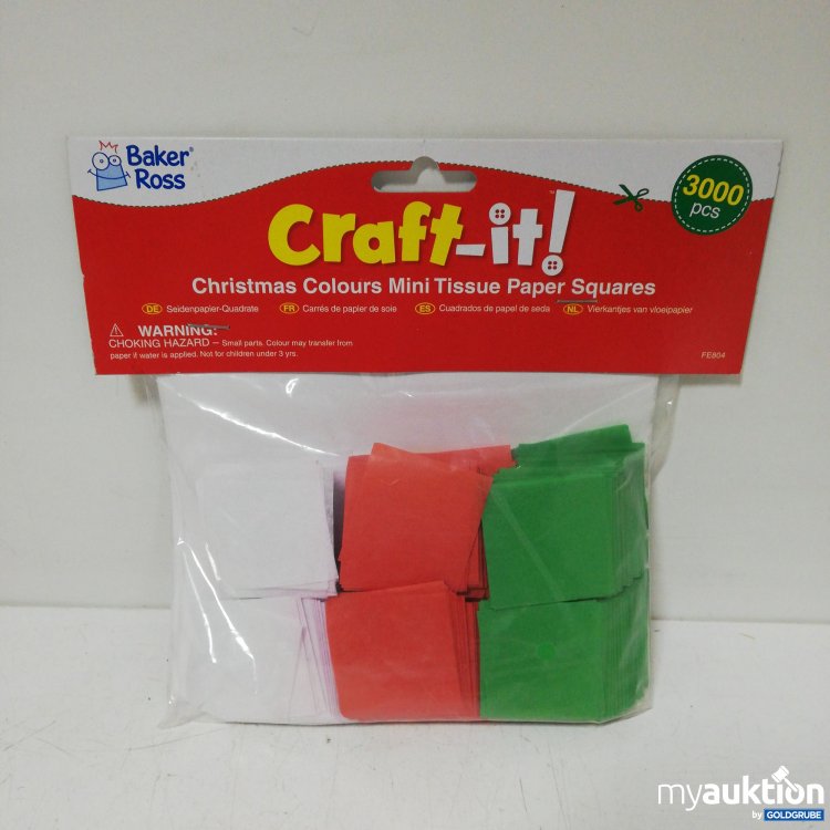 Artikel Nr. 348507: Baker Ross Craft-IT! Christmas Colours Mini Seidenpapier Quadrate 
