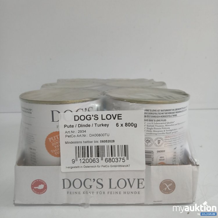 Artikel Nr. 852507: Dogs Love Hundefutter Pute 6x800g