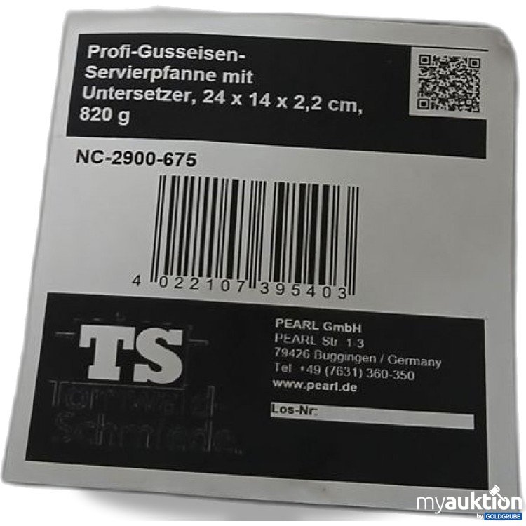 Artikel Nr. 918507 Artikel Nr. 918507: TS Profi-Gussiesen-Servierpfanne mit Untersetzer 24x14x2,2 cm