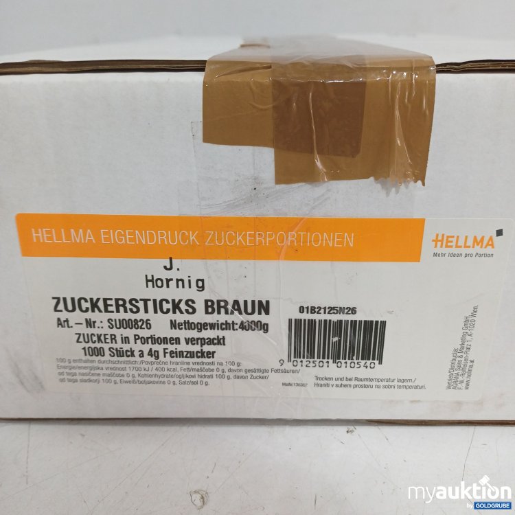 Artikel Nr. 983507: J. Hornig Zuckersticks Braun 1000 Stück á 4g Feinzucker