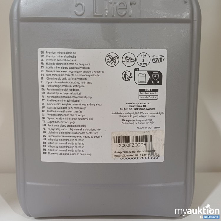Artikel Nr. 985507: Husqvarna Premium Chain Oil, Motorsäge, 5L