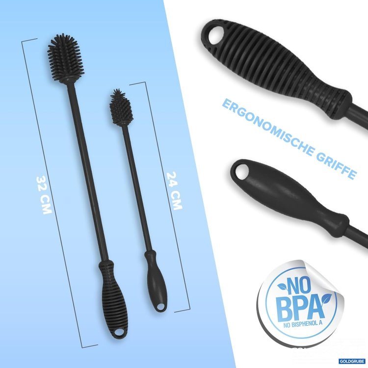Artikel Nr. 376508: Flaschenbürste Set Klein grau