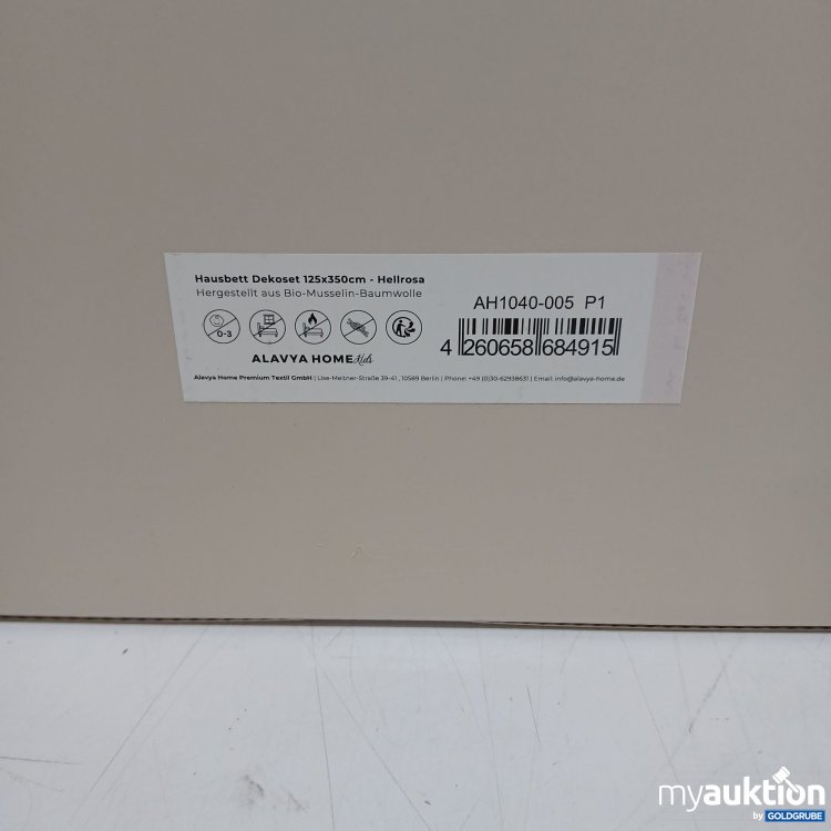 Artikel Nr. 441508: Alavya Home Hausbett  Dekoset aus Bio Musselin Baumwolle -Hellrosa 