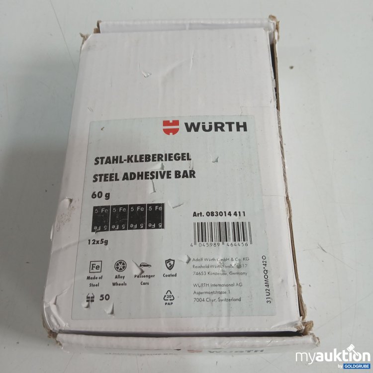 Artikel Nr. 444508: Würth Stah Kleberiegel 60g 5Fe 12x5g 50x 