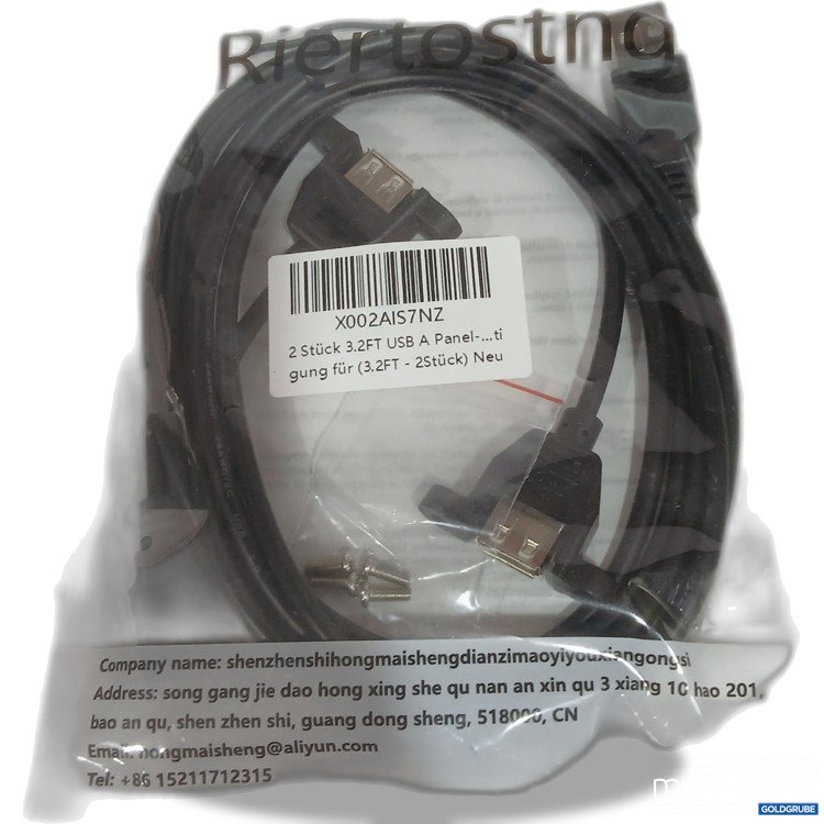 Artikel Nr. 989508 Artikel Nr. 989508: Riertostng 3.2FT USB A Panel Kabel