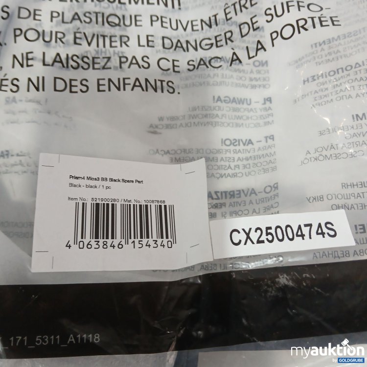 Artikel Nr. 997508 Artikel Nr. 997508: Priam4 mlos3 BB Black Spare Part