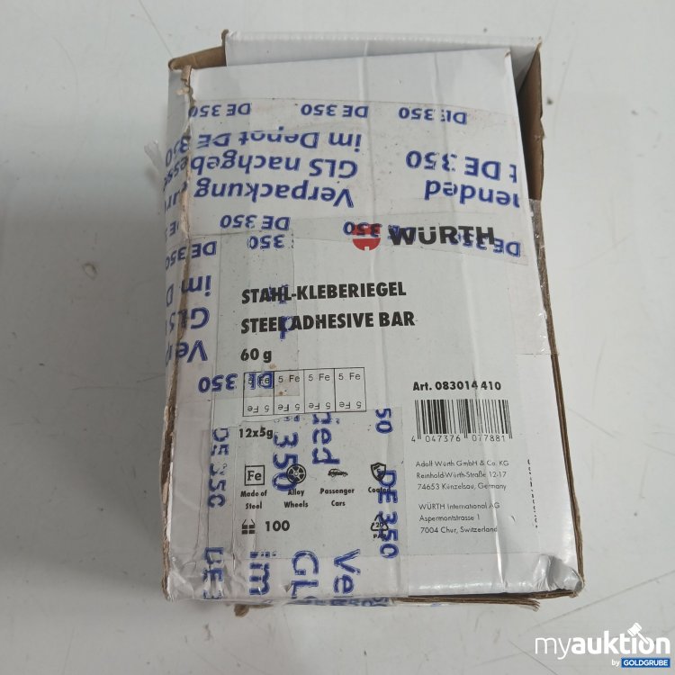 Artikel Nr. 444509: Würth Stahl Kleberiegel 60g 5Fe 12x5g 100x