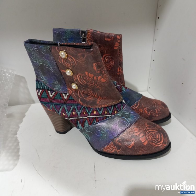 Artikel Nr. 467509 Artikel Nr. 467509: Damen Stiefeletten mehrfarbig mit Absatz