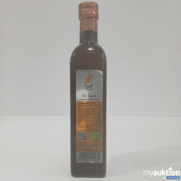 Artikel Nr. 862509: Raab Ölmühle Bio Sojaöl kaltgepresst & unbehandelt 500ml
