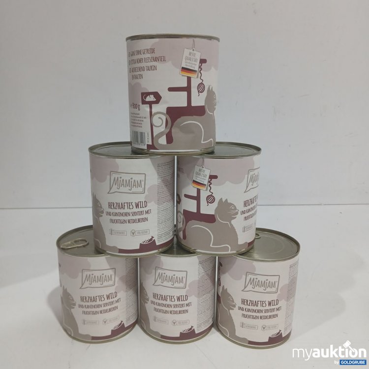 Artikel Nr. 960509: Mjamjam Katzenfutter Herzhaftes Wild & Kaninchen 6x800g