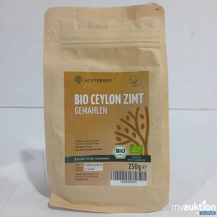 Artikel Nr. 460510 Artikel Nr. 460510: Achterhof Bio Ceylon Zimt gemahlen 250g