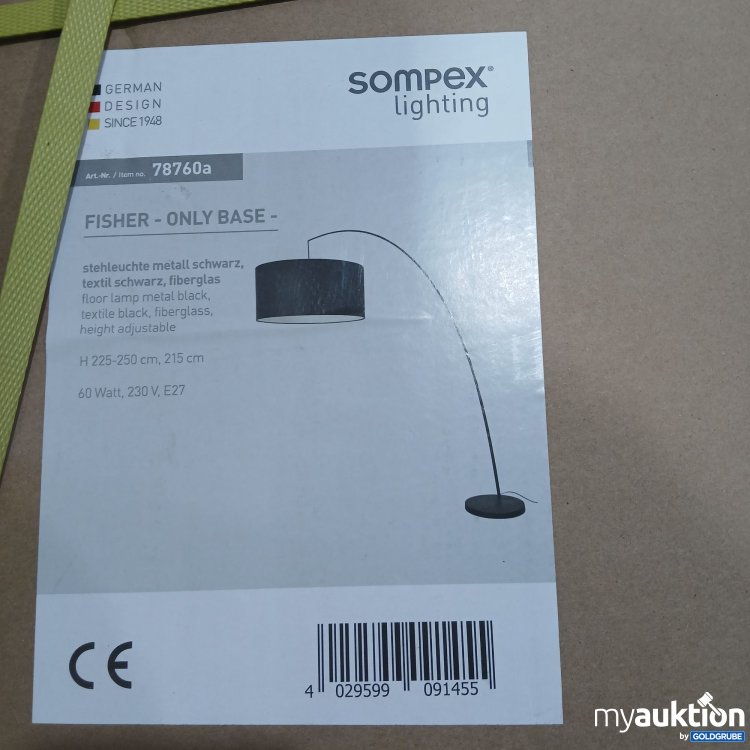 Artikel Nr. 816510 Artikel Nr. 816510: Sompex lighting Fisher only shade Stehleuchte Metall schwarz H225-250cm 215cm