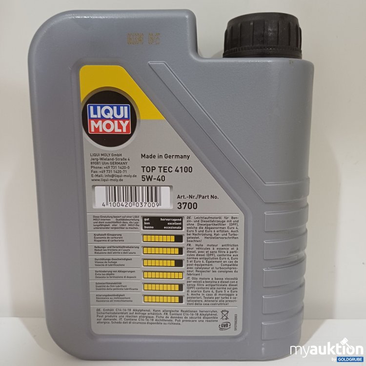 Artikel Nr. 985510: Liqui Moly Top Tec 4100 5W-40 Leichtlaufmotoröl, 1L