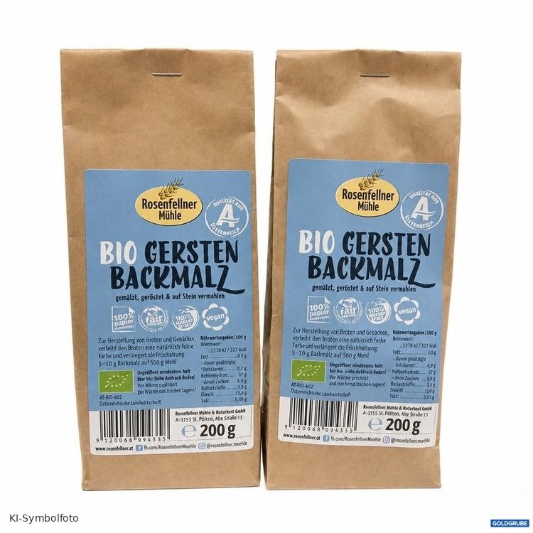 Artikel Nr. 466511 Artikel Nr. 466511: Rosenfellner Mühle Bio Gersten Backmalz 200 g