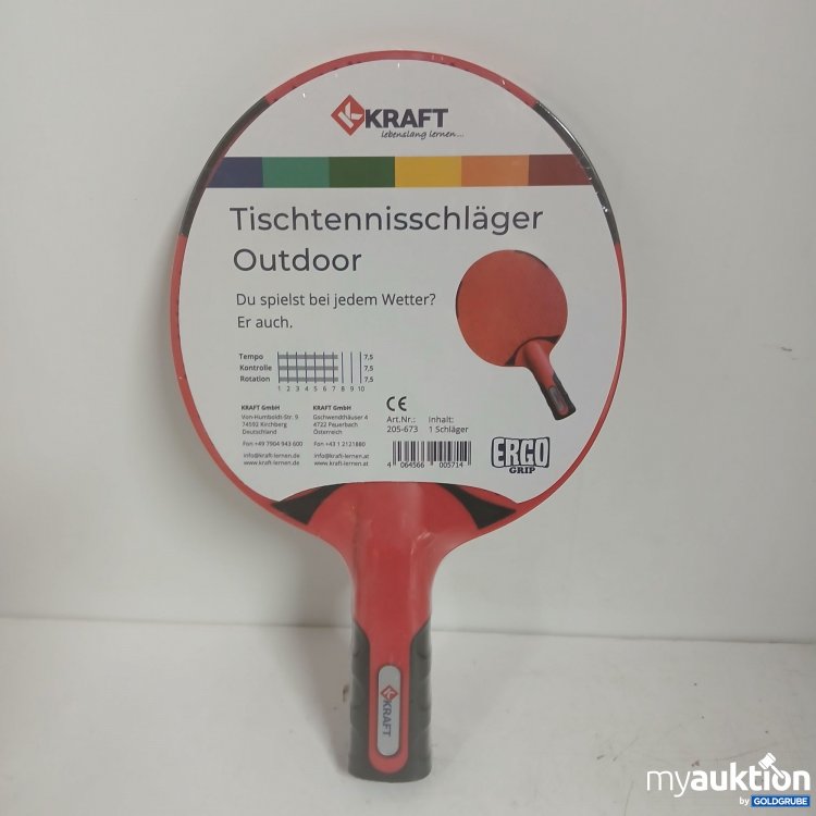 Artikel Nr. 875511: Kraft Tischtennisschläger Outdoor 205-673