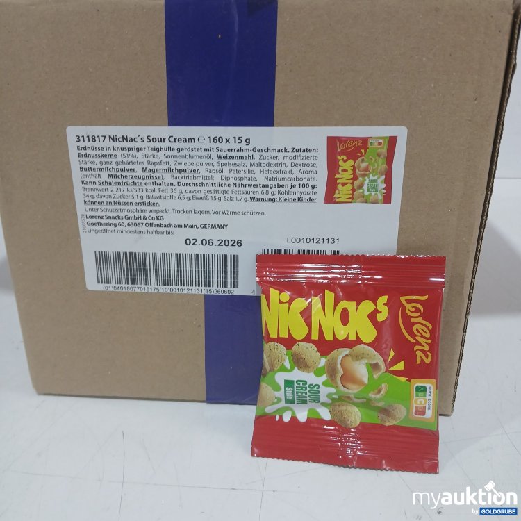 Artikel Nr. 932511 Artikel Nr. 932511: Nik Naks Sour Cream abgelaufen 15g 160Stk