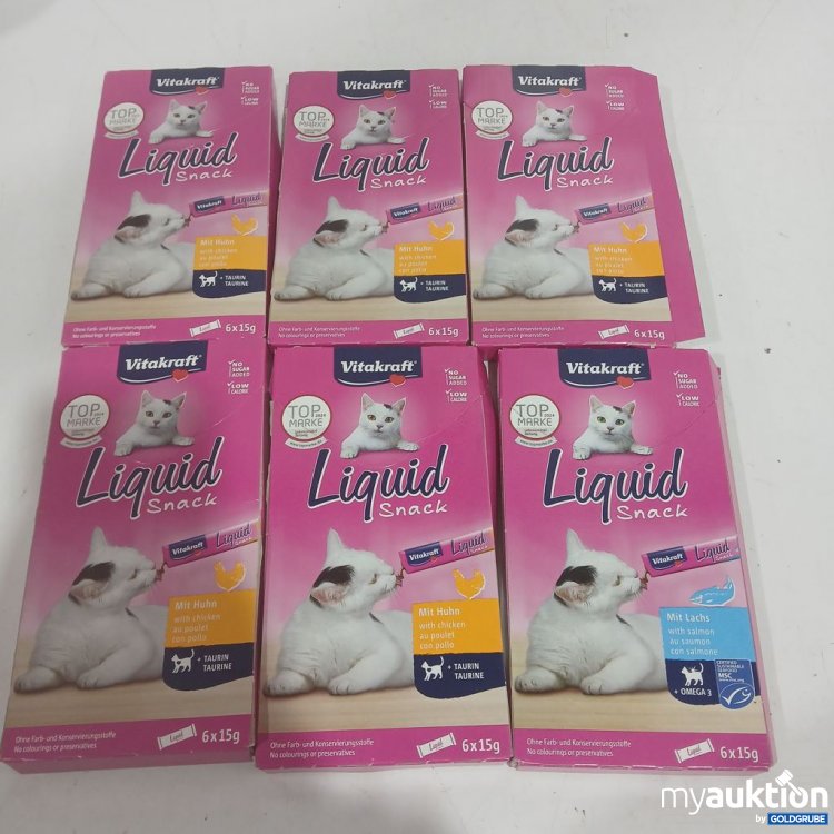 Artikel Nr. 960511: Vitakraft Liquid Snack Katzenleckerlis 6x( 6x15g)