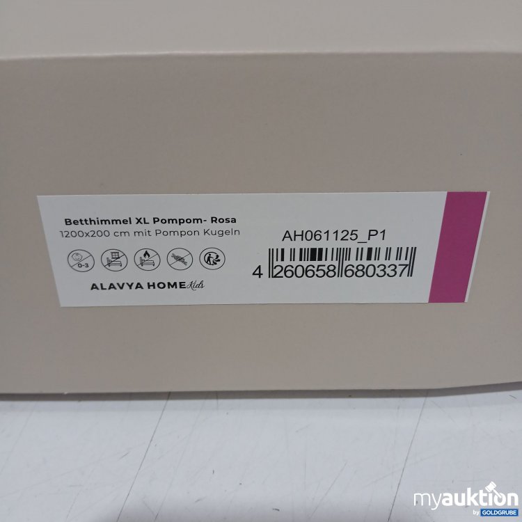 Artikel Nr. 441512: Alavya Home Betthimmel XL Pompom -Rosa 1200x200cm 