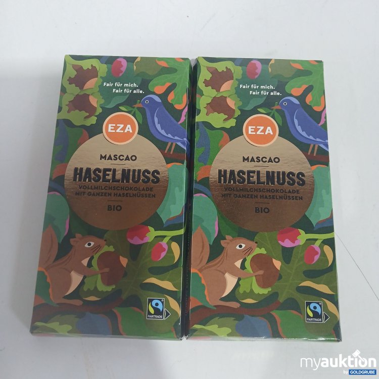 Artikel Nr. 833512: EZA Mascao Haselnuss Vollmilchschokolade mit ganzen Haselnüssen je 100g