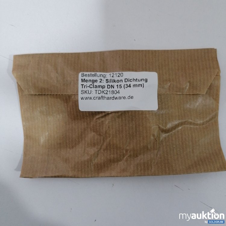 Artikel Nr. 889512: Silikon Dichtung Tri-Clamp DN15 34mm 2Stk TDK21804