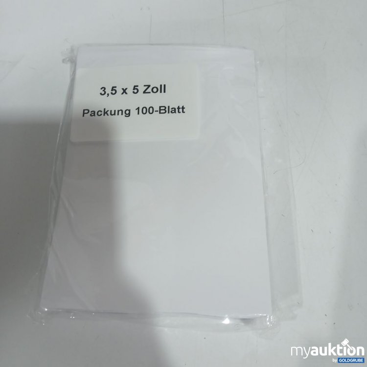 Artikel Nr. 899512: 3,5 x 5 Zoll Papier 100-Blatt