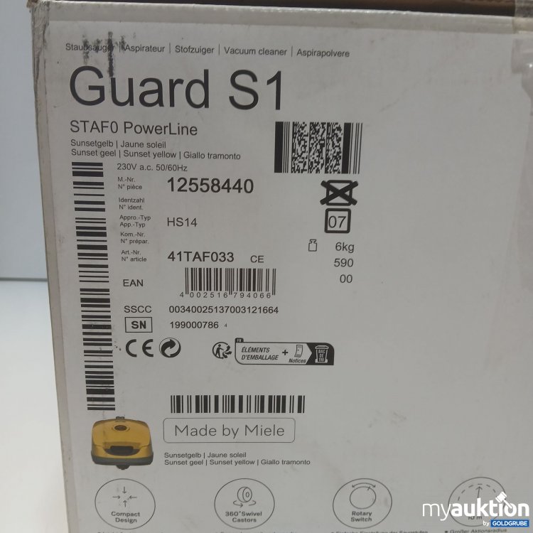 Artikel Nr. 969512: Miele Guard S1 STAF0 Powerline Farbe Gelb 