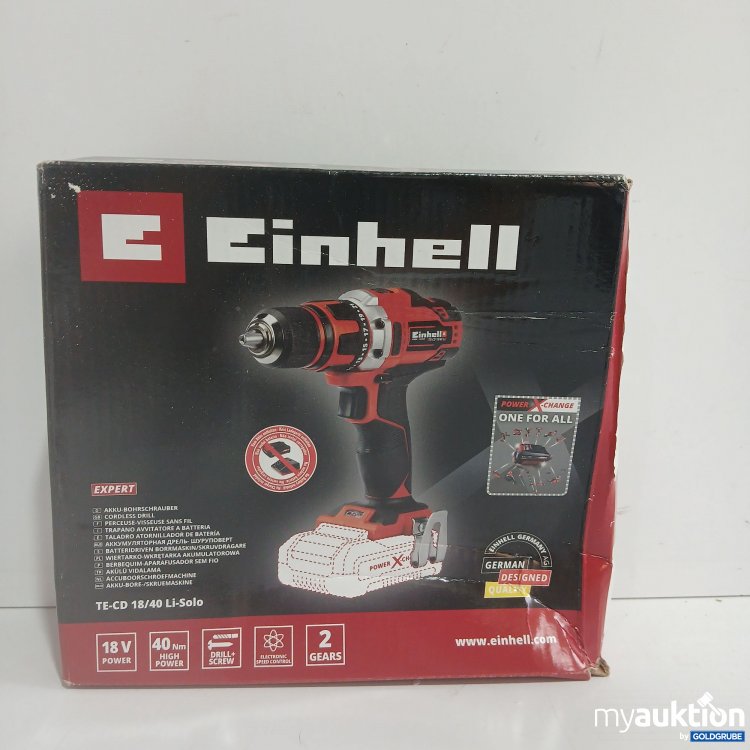Artikel Nr. 854513 Artikel Nr. 854513: Einhell Akku Bohrschrauber TE-CD18/40 Li-Solo