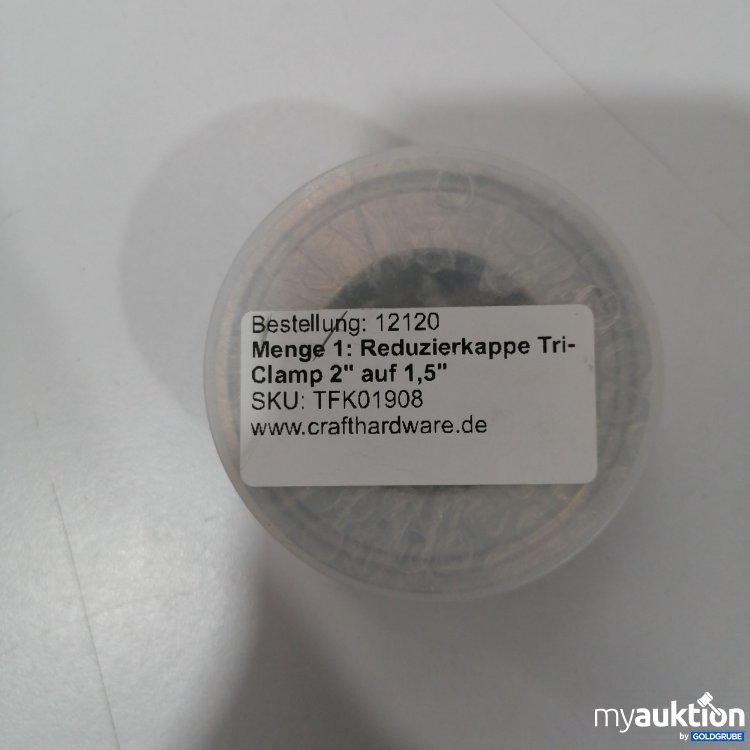 Artikel Nr. 889513: Reduzierkappe Tri-Clamp 2 auf 1,5 TFK01908