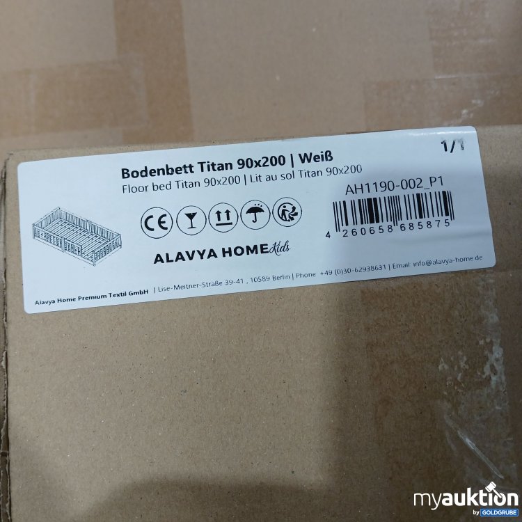 Artikel Nr. 441514: Alavya Home  Bodenbett Titan 90x200cm Weiß 