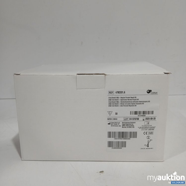 Artikel Nr. 524514: Copan Todd Hwitt CNA+Standardausführung beflockter Abstrichkupfer Kit 50Stk 