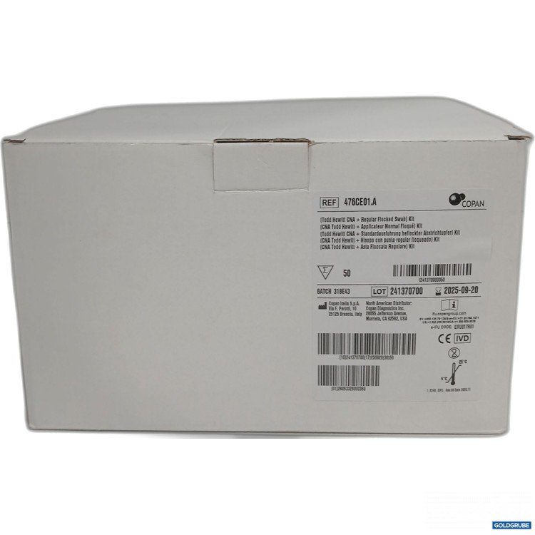 Artikel Nr. 524514: Copan Todd Hwitt CNA+Standardausführung beflockter Abstrichkupfer Kit 50Stk 