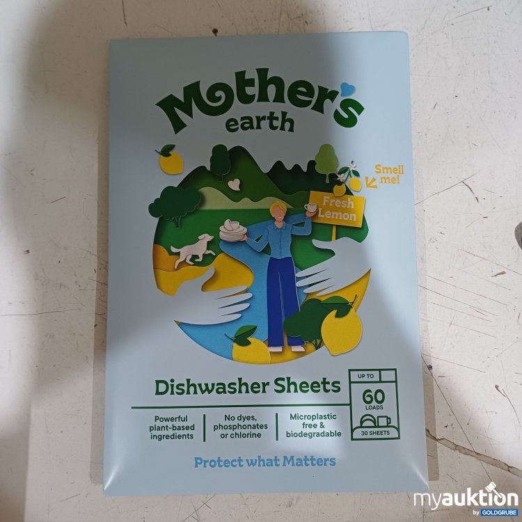 Artikel Nr. 526514: Mother's Earth Spülmaschinen-Blätte, Fresh Lemon, 30 Blätter 