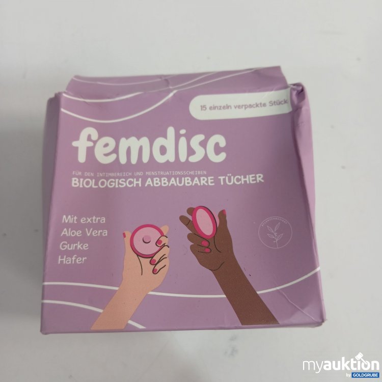 Artikel Nr. 910514 Artikel Nr. 910514: Femdisc Biologisch abbaubare Tücher 15Stk