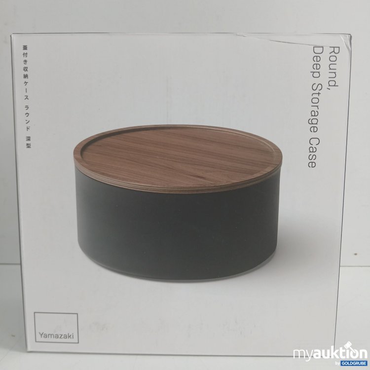 Artikel Nr. 981514: Yamazaki Aufbewahrungsbox rund tief, Durchmesser 22,5cm Höhe ca 11cm 