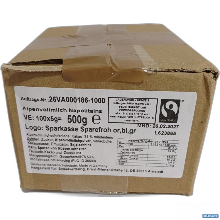 Artikel Nr. 983514: Alpenvollmilch Napolitains  100x5g=500g