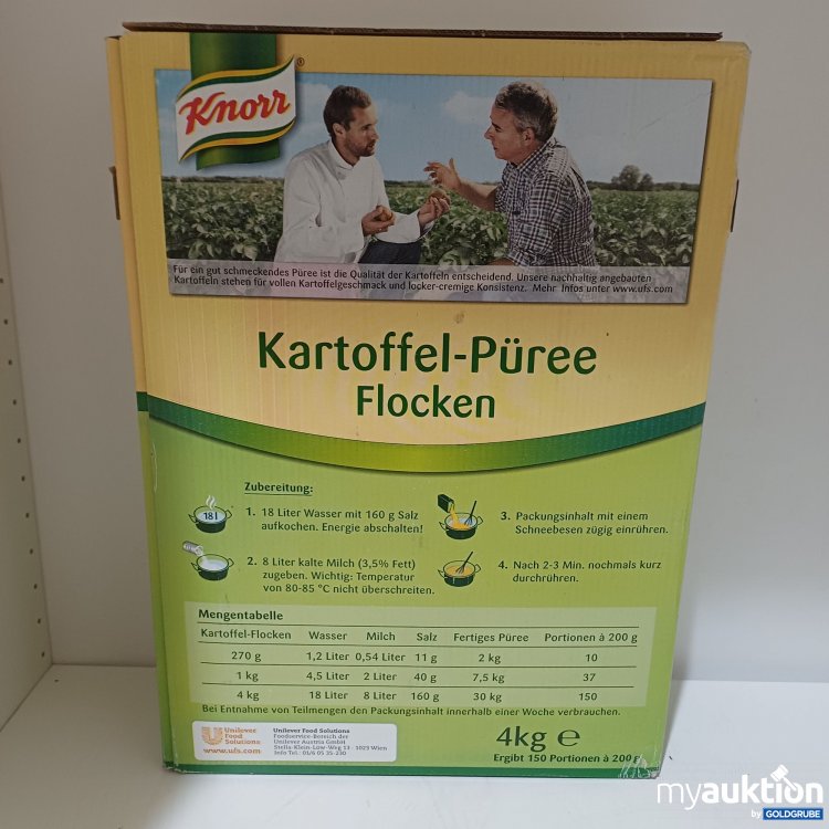 Artikel Nr. 985514: Knorr Kartoffel-Püree Flocken, 4kg = 150 Portionen