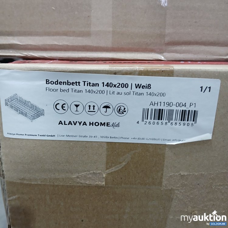 Artikel Nr. 441515: Alavya Home Bodenbett Titan 140x200cm Weiß 