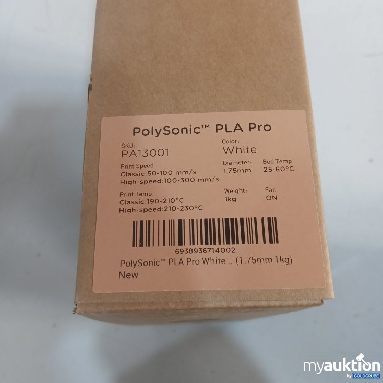 Artikel Nr. 465515 Artikel Nr. 465515: Polymaker PolySonic PLA Pro 1kg 1,75 mm Weiß