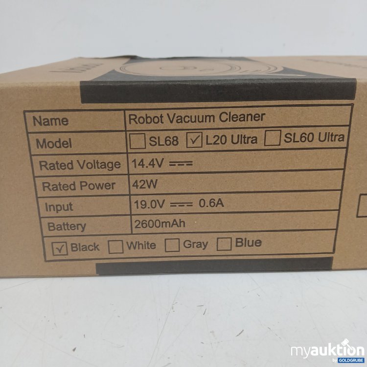 Artikel Nr. 525515: Lubluolu Robot Vacuum Cleaner black L20Ultra 