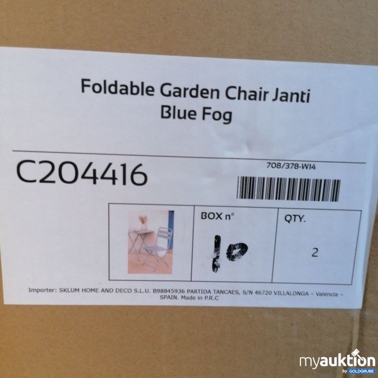 Artikel Nr. 746515 Artikel Nr. 746515: Sklum Foldable Garden Chair Janti Blue Fog