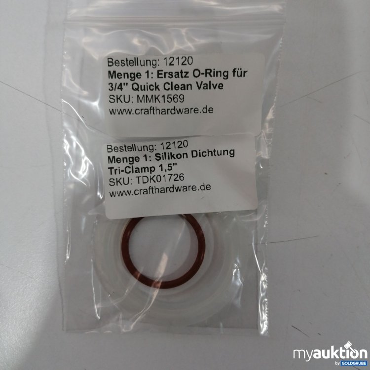 Artikel Nr. 889515: Ersatz O-Ring für 3/4 Quick Clean Valve & Silikondichtung Tri-Clamp 1,5 