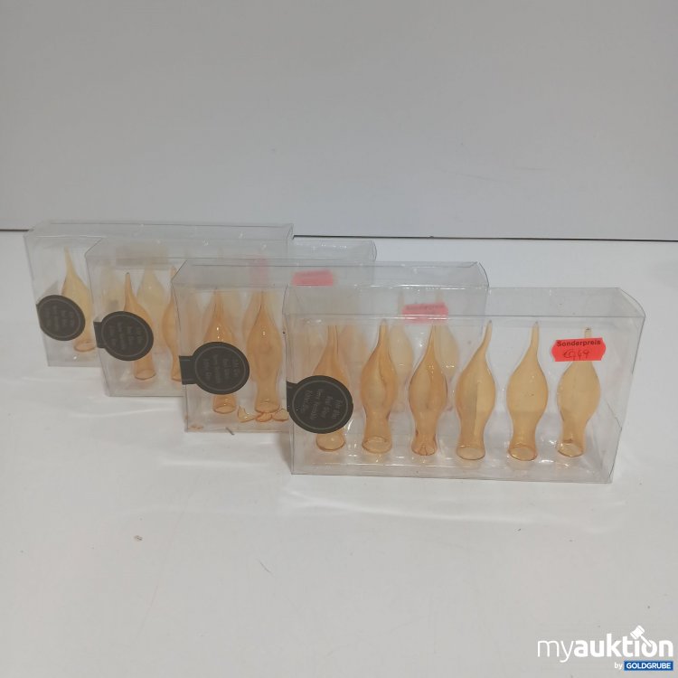 Artikel Nr. 906515: Minivasen Orange Glas 4x6 Stück 