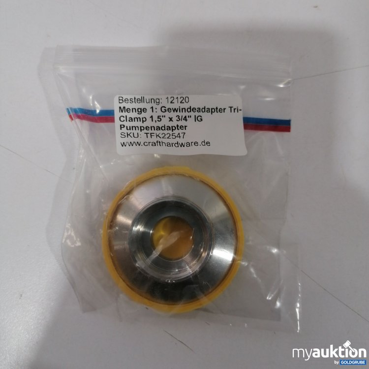 Artikel Nr. 889516: Gewindeadapter Tri-Clamp 1,5 3/4 IG TFK22547