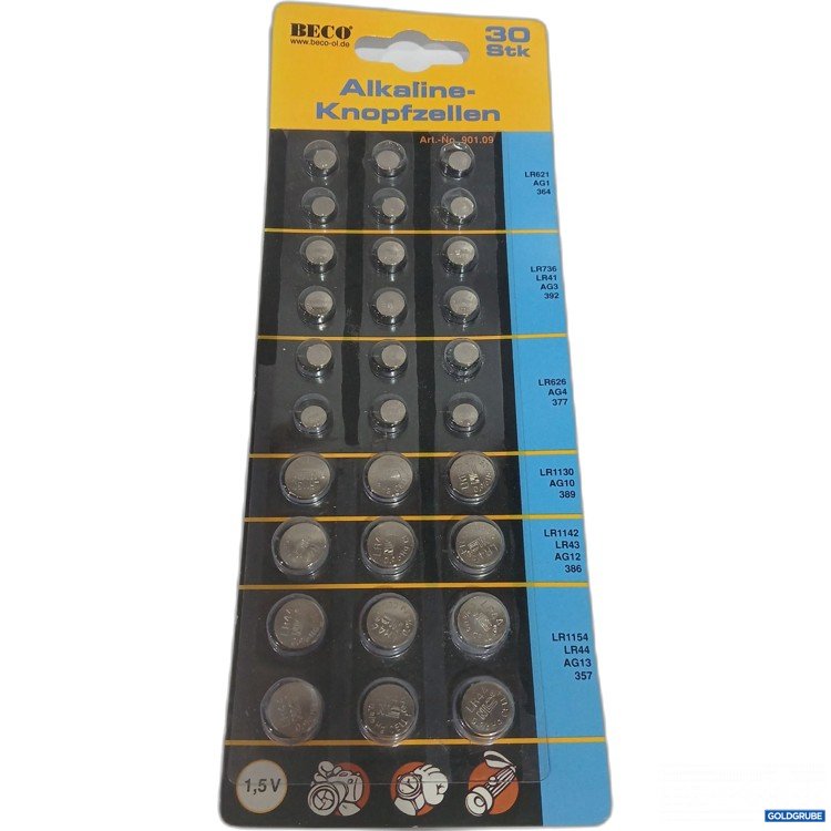 Artikel Nr. 914516: Beco Alkaline Knopfzellen Set 30Stk 