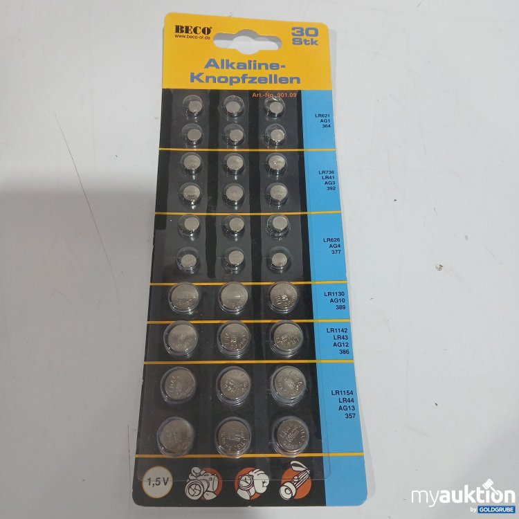 Artikel Nr. 914516: Beco Alkaline Knopfzellen Set 30Stk 