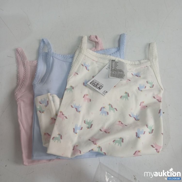 Artikel Nr. 929516: H&M Unterhemd mit Einhorn-Motiv 3er Set