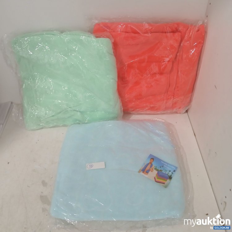 Artikel Nr. 930517: Mikrofaser Handtuch hellblau, mint, orange 70x140cm 3Pack